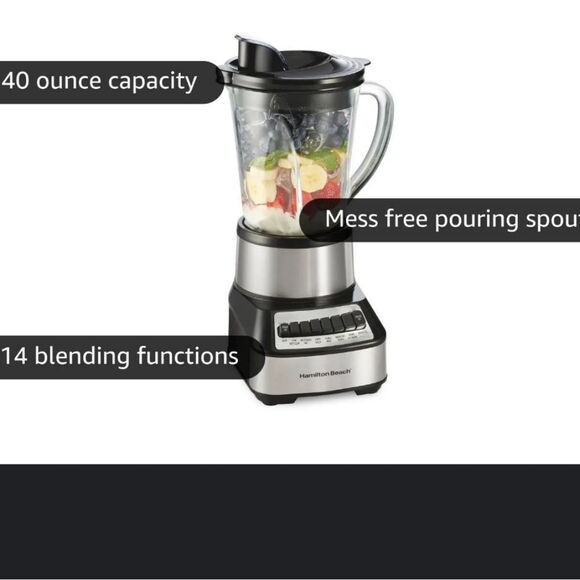 HAMILTON BEACH WAVE CRUSHER 14 SPEED GLASS JAR BLENDER - Picture 13 of 16